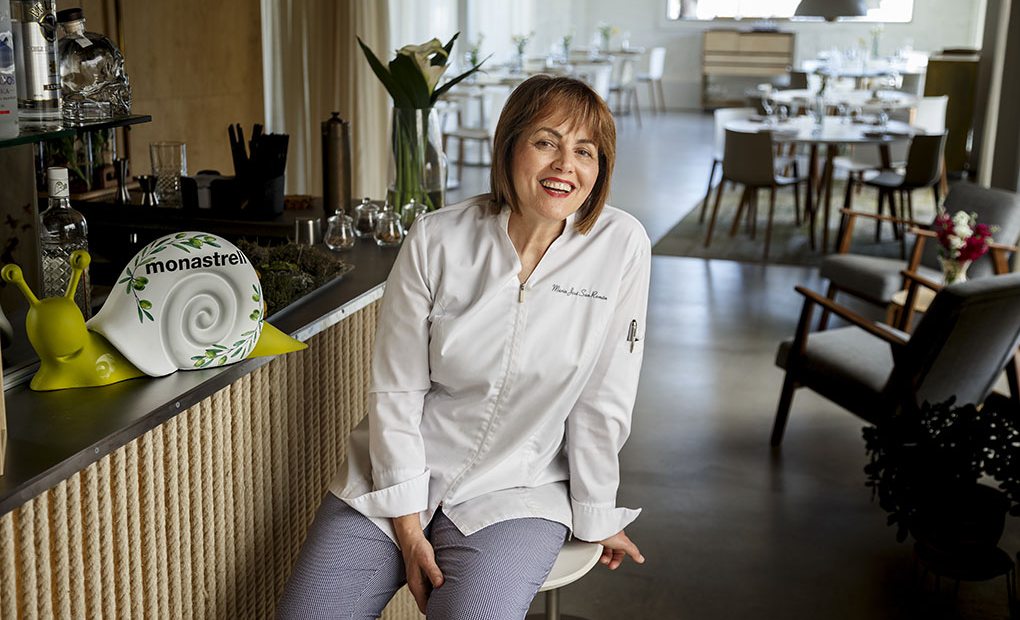 Restaurante Monastrell: María José San Román en la sala. Foto: Pepe Olivares.