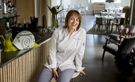 Restaurante Monastrell: María José San Román en la sala. Foto: Pepe Olivares.