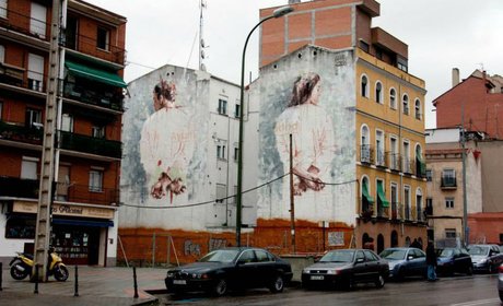 Intervención de Gonzalo Borondo en el barrio de Teután, Madrid Intervención de Gonzalo Borondo en el barrio de Teután, Madrid