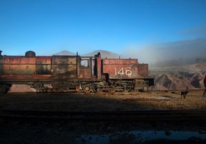 El tren de las minas de Río tinto. Foto: Cristina Candel. El tren de las minas de Río tinto. Foto: Cristina Candel.
