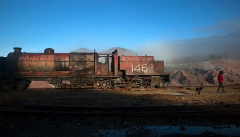 El tren de las minas de Río tinto. Foto: Cristina Candel. El tren de las minas de Río tinto. Foto: Cristina Candel.