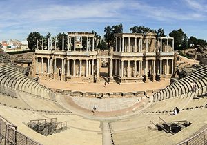 Teatro Romano (Panorámica), Mérida. Foto: Hugo Palotto Teatro Romano (Panorámica), Mérida. Foto: Hugo Palotto